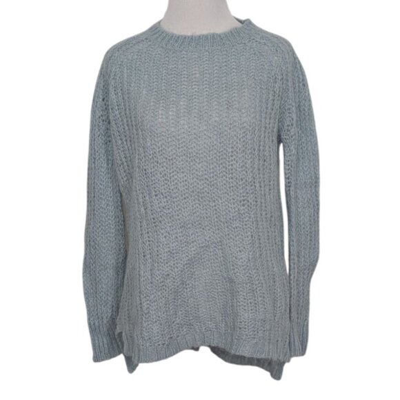Sundance Loose Knit Sweater Womens Size XS Blue Mohair Lambswool Pullover - Picture 1 of 11